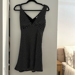 Princess Polly Nellie mini dress, black polka dot, size 6, worn once